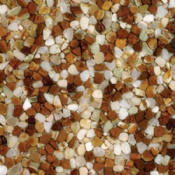 Translucent river stone panel