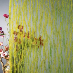 Resin panel with green paddy rice